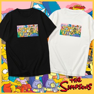 เสื้อยืด cotton The Simpsons Shirt The Simpson TShirt Cotton Unisex Asian Size 7 colors_02