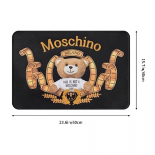 ใหม่ พร้อมส่ง พรมเช็ดเท้า ผ้าสักหลาด กันลื่น ดูดซับน้ําได้ดี ลาย Moschino (3) 16x24 นิ้ว สําหรับห้องน้ํา ห้องนั่งเล่น โซฟา ห้องนอน