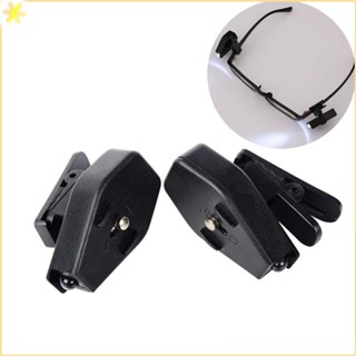 [LBE] 2Pcs ไฟอ่านหนังสือแบบยืดหยุ่นสำหรับแว่นตาและเครื่องมือ Universal Portable Mini Led Clip Light