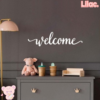 Lilac สติ๊กเกอร์ไวนิล Welcome Wall Art Diy สไตล์โมเดิร์นสําหรับติดตกแต่งผนังห้องนอนห้องนั่งเล่น