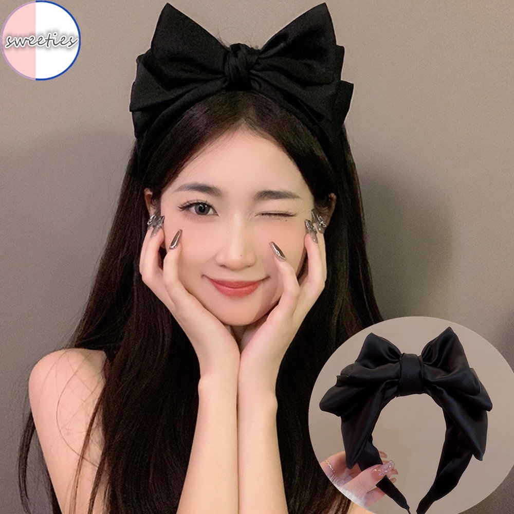 ที่คาดผม ประดับโบว์ ขนาดใหญ่ หรูหรา สไตล์ฝรั่งเศส สําหรับผู้หญิง