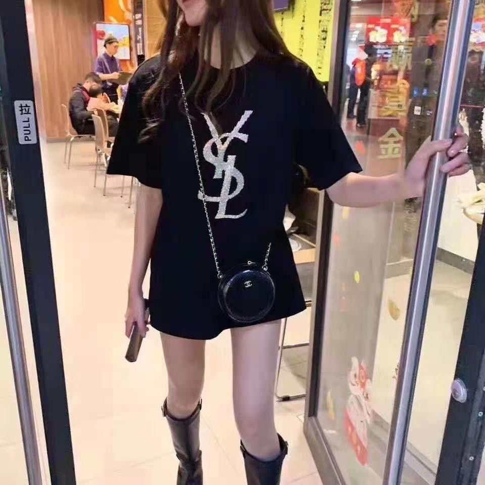 เสื้อเชิ้ตสุภาพสตรี University T 2026 สไตล์ใหม่อุตสาหกรรมหนักเจาะร้อนแขนสั้นผ้าฝ้ายแท้ T @-