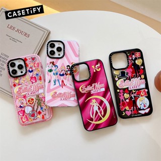 เคสโทรศัพท์มือถือแบบใส กันกระแทก ลายการ์ตูนเซเลอร์มูน X CASETiFY สําหรับ IPhone 11 12 13 14 Pro Max 14 Pro Max 13 Pro 12