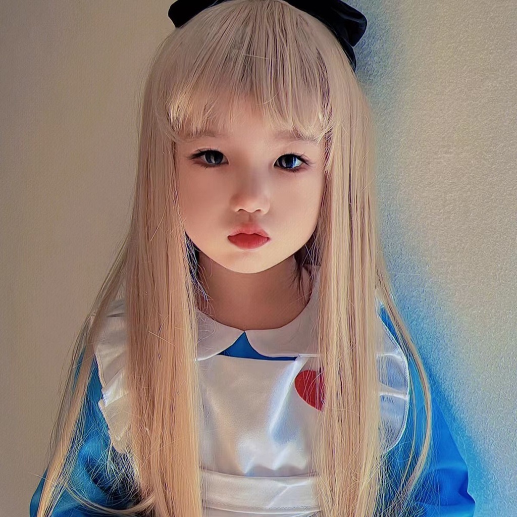 ผมปลอม ผมยาวตรง สีเบจ น่ารัก แบบสากล สําหรับเด็กผู้หญิง ราคา ถูกที่สุด ดีลบีเคเค รูปภาพหลัก