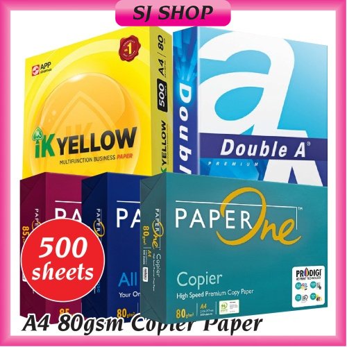 A4 80gsm กระดาษเครื่องถ่ายเอกสาร A4 Photostat กระดาษ A4 IK สีเหลือง A4 Double A4 PaperOne 80gsm 85gs