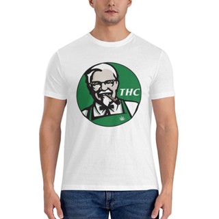 เสื้อยืด พิมพ์ลายกราฟฟิค Thc Fried Chicken Weed Parodyhot