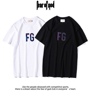 #ถูกสุด FOG ESSENTIALS ผู้ชายและผู้หญิงแฟชั่นลำลองเสื้อยืดแขนสั้น