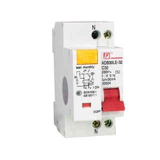 Rcbo เบรกเกอร์หลัก RCBO 1P+N 10A 16A 32A 40A 50A 63A