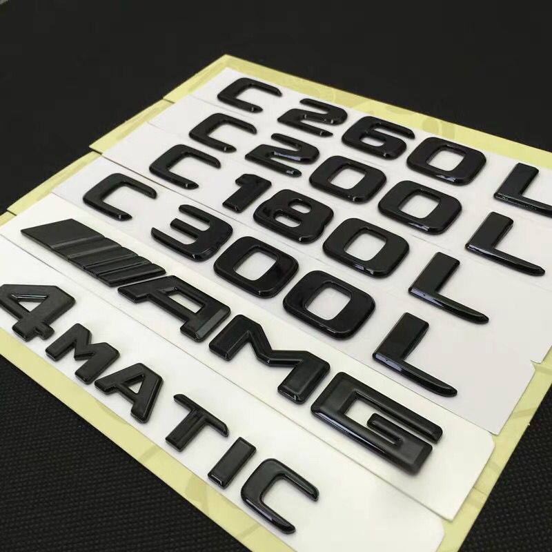 [ฟรี AMG] Benz Benz Benz Car Label Label Label C180L Modified C200 Trunk C300 C260 Displacement Labe