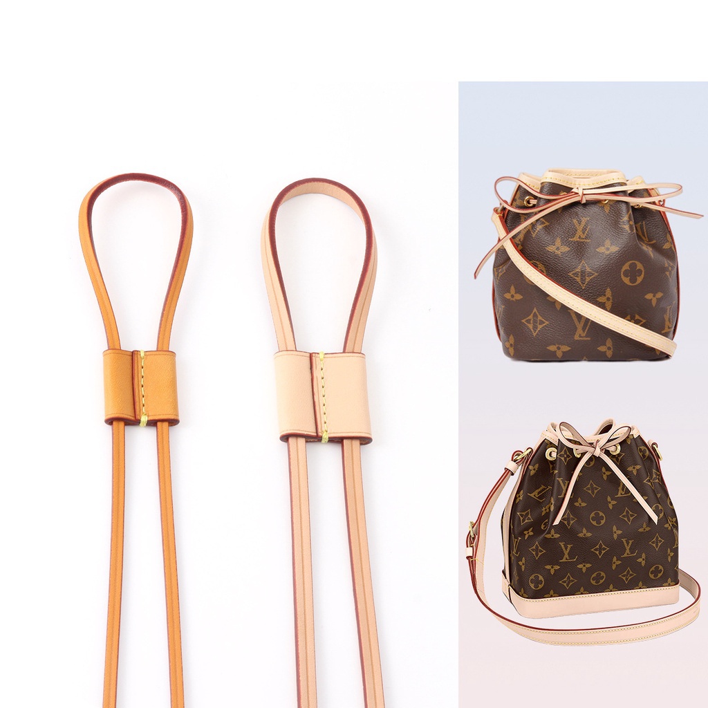 เหมาะสำหรับ lv neonoe ถังแพ็ค drawstring นาโนโนเนวินเทจช่อดอกไม้ปากสไลด์หนังวัวฟอกหนังล็อคหดปาก