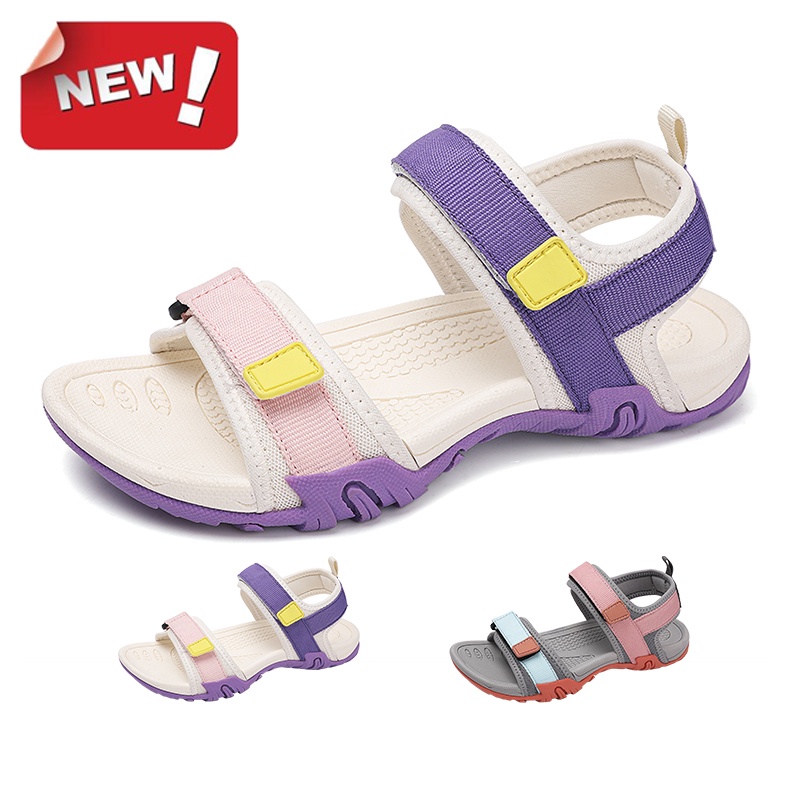 รองเท้าแตะลําลอง Velcro กันลื่น เบาสบาย เหมาะกับการเดินป่า กลางแจ้ง สําหรับสตรี ไซซ์ 36-41 929