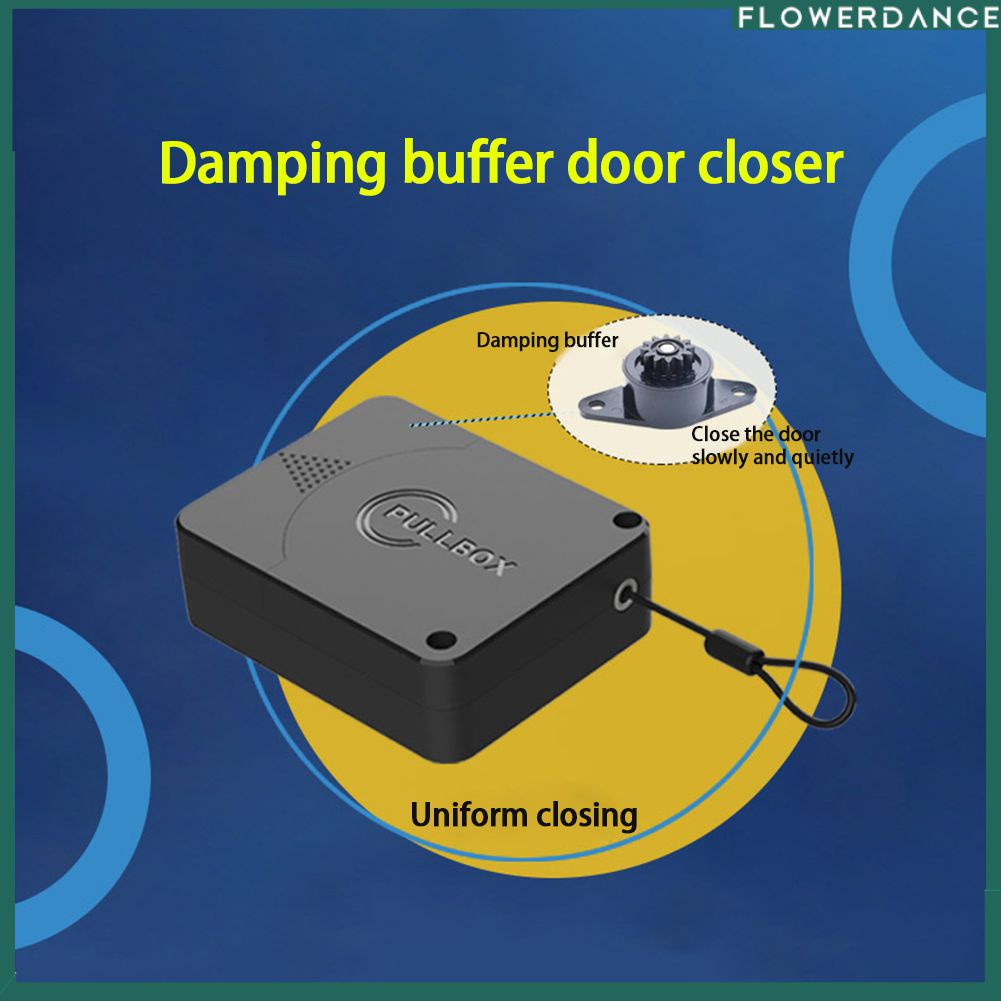 Punch-Free Automatic Sensor Door Closer ปิดอัตโนมัติ800G/1200G ดึงประตูอัตโนมัติ Closer เหมาะสำหรับประตูที่กว้างขึ้นอัพเกรดใหม่ Double Damping Flower