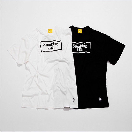 Fr2 เสื้อยืดแขนสั้น ผ้าฝ้าย พิมพ์ลายสูบบุหรี่ สําหรับผู้ชาย และผู้หญิง
