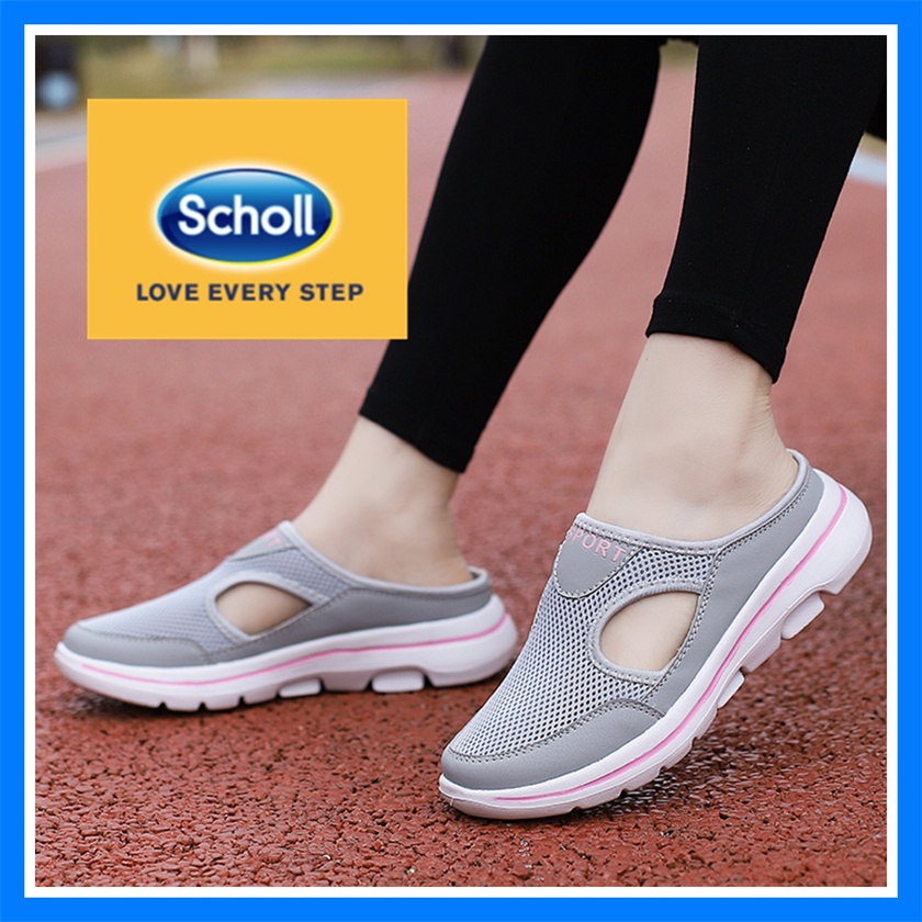 Scholl รองเท้ากีฬา รองเท้าโลฟเฟอร์ พื้นทรงแบน สไตล์เกาหลี สําหรับผู้หญิง