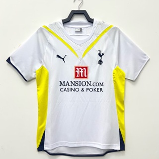 เสื้อกีฬาแขนสั้น ลายทีมชาติฟุตบอล Tottenham Hotspur Home 2009-2010 ชุดเหย้า แห้งเร็ว แนวเรโทร สําหรับผู้ชาย ไซซ์ S-XXL