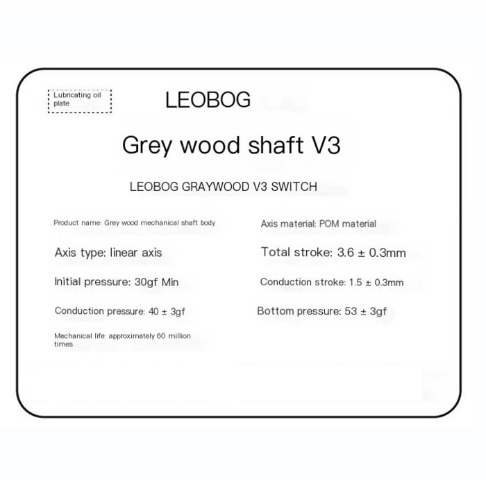 Leobog V3 คีย์บอร์ดไพ่นกกระจอก V3 3 Pins แบบหนา ปรับแต่งเสียง DIY