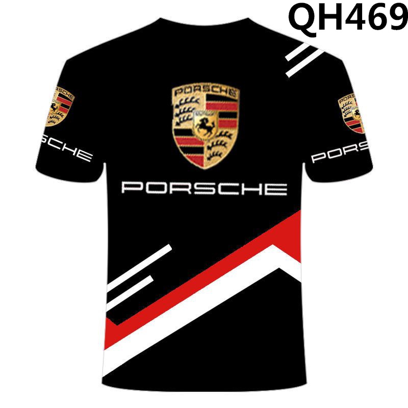 เสื้อยืดแขนสั้น พิมพ์ลาย Porsche Motosport แฟชั่นฤดูร้อน สําหรับผู้ชาย - รูปที่ 4