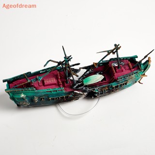 [Ageofdream] เรือโจรสลัดเรซิ่น สําหรับตกแต่งตู้ปลา