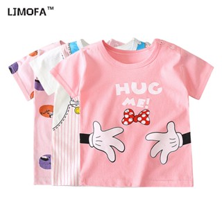 LJMOFA KIDS 1-6Y เด็ก เสื้อยืด ฤดูร้อน แขนสั้น ซับเหงื่อ เด็กทารก เด็กผู้หญิง เด็กผู้ชาย เสื้อกีฬา เสื้อยืด ขายส่ง