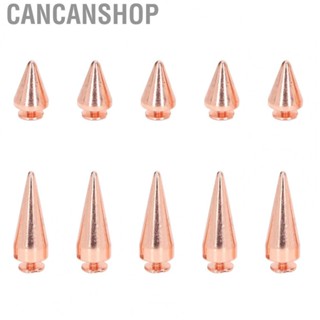 Cancanshop Spikes Studs  Metal Electroplated Rose Gold Easy To Install Hand Polished Punk Cone Spikes  for Shoes Bags