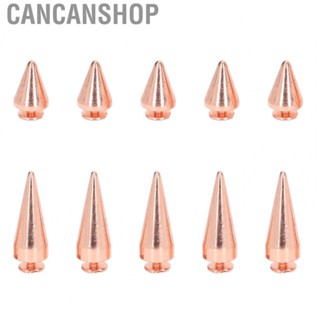 Cancanshop Spikes Studs  Metal Electroplated Rose Gold Easy To Install Hand Polished Punk Cone Spikes  for Shoes Bags