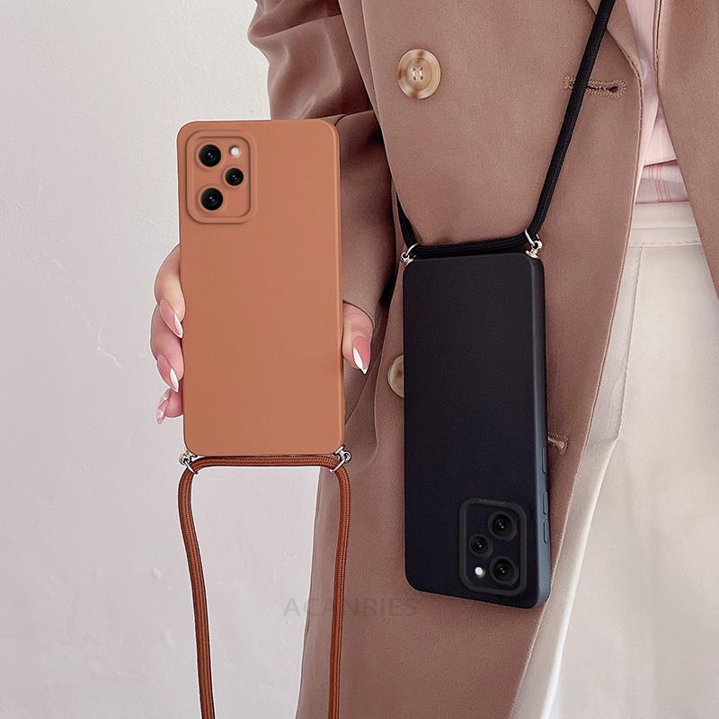 เคสโทรศัพท์มือถือ ซิลิโคน ผิวด้าน พร้อมสายสะพาย และสายคล้อง สําหรับ Xiaomi Redmi Note 12 Pro Plus Note12 Pro 4G 5G 11pro Plus Note12 4G