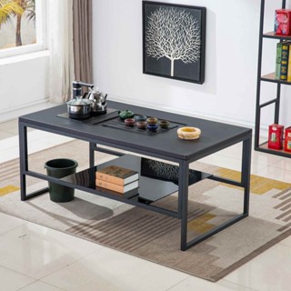 [การจัดส่งจากประเทศไทย] โต๊ะกาแฟชุดถาดชา Fire Stone Simple Modern Creative Tea Table โต๊ะน้ำชาอัตโนมัติต้มน้ำ 130*70*55