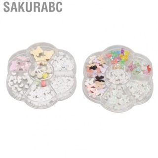 Sakurabc Nail Art Crystal Rhinestones  Resin Colorful Safe Charming Multiple Sizes Nail Art Rhinestones  for Other Decoration for Daily Work