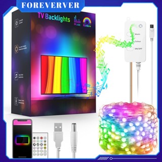 Tuya สมาร์ท WiFi LED Fairy String ไฟ Dreamcolor 10M 66LED RGB RGBIC USB Strip Light ทำงาน Alexa Music Sync Christmas Light Fore