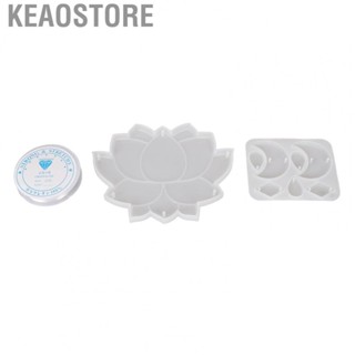 Keaostore Pendant Casting Mold  Hanging Holes Easy Cleansing String Silicone DIY Mold Moon Shaped  for Resin Arts