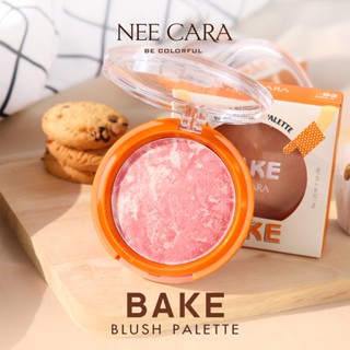 NEE CARA BAKE BLUSH ON PALETTE N326 นีคาร่า บลัชออนปัดแก้ม บลัชออนคุ้กกี้ ชิมเมอร์ บลัชออน neecara สินค้าคุณภาพ ติดทนนาน