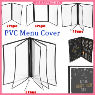 แฟ้ม PVC แบบใส ทนทาน สําหรับใส่เมนู 2 3 4 6 8 หน้า สุ่มแบบ 1 ชิ้น