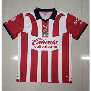 Fan * 2324 ใหม่ Chivas Home เสื้อเชิ้ตลําลอง คุณภาพสูง เหมาะกับการเล่นกีฬา ฟุตบอล