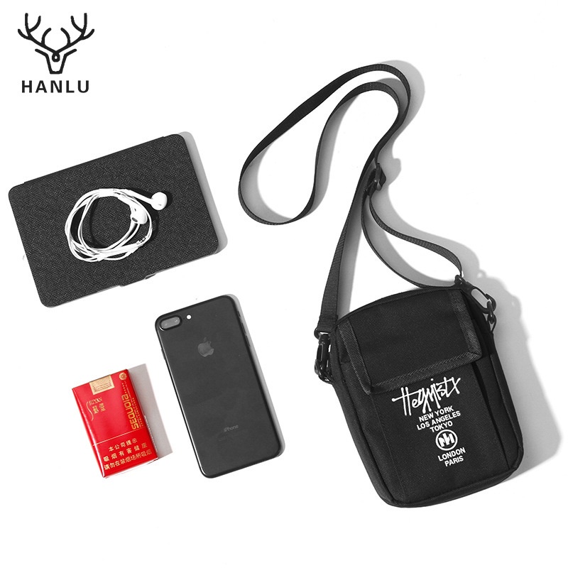 HANLU กระเป๋า 2023 ใหม่อเนกประสงค์ crossbody กระเป๋าสะพายไหล่ขนาดเล็กพกพาง่ายรุ่นเกาหลีของแบรนด์อินเทรนด์ป่า