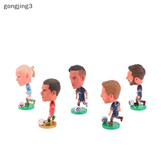 Gongjing3 ตุ๊กตาฟิกเกอร์ PVC รูปนักฟุตบอล Messi Neymar Mbappe Ronaldo ขนาด 6.6 ซม. สําหรับตกแต่ง