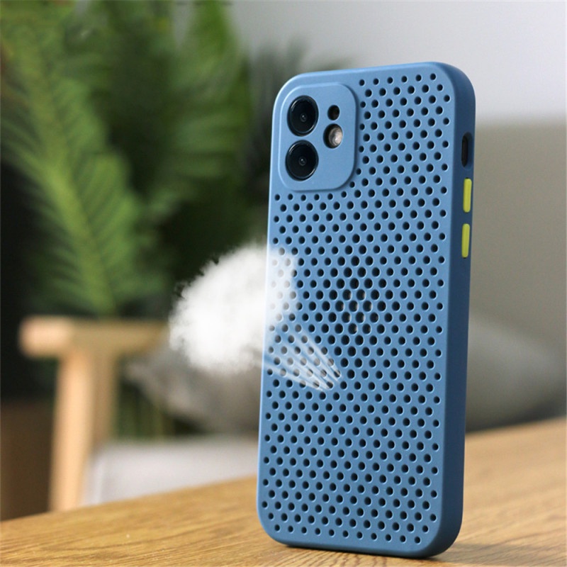 การกระจายความร้อนbreathable Coolingเคสโทรศัพท์สําหรับiPhone 14 Pro Max X XS Max XR 7 8 6S Plus TPUนุ่มฝาครอบป้องกัน – โปรปัง