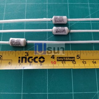 เทอร์โมฟิวส์ ฟิวส์ เซรามิค หม้อหุงข้าว Ceramic Thermal Fuse RF 250V 20A 200°C #CTF แบบ E (1 ตัว)