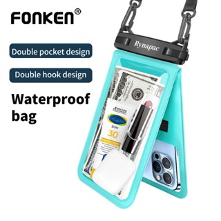 Fonken 2 in 1 เคสโทรศัพท์มือถือ กันน้ํา IPX8 9.5 นิ้ว สําหรับดําน้ํา