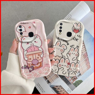 เคส Vivo Y19 tpu สไตล์การ์ตูนน่ารัก ชานม หมีน้อย กระต่ายน้อย เคส สําหรับ Vivo Y12 Y15 Y17 Y19 XXNY