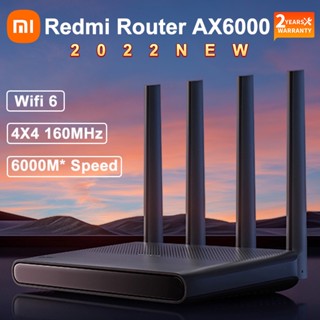 Xiaomi Redmi เราเตอร์ AX6000 พร้อมระบบตาข่าย WiFi 6 ช่องสัญญาณภายนอก แบนด์วิธ 8 2.4G 5G สําหรับแอพ Mijia