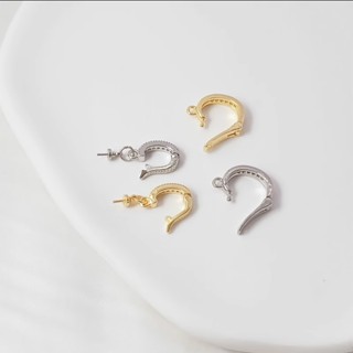 จี้สร้อยคอ ประดับไข่มุก หยกคริสตัล ทอง 14K ฝังเพทาย แข็งแรง DIY