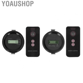 Yoaushop Timer Digital Excavator  Timer LCD Display Data Storage Resettable High Accuracy Hour Meter Gauge for Hyundai 12‑36V