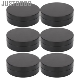 Justgogo 6 Pcs Aluminum Jar Round Black Odorless Safe Lightweight Portable  Round Aluminum Cosmetic Jar Container for Traveling