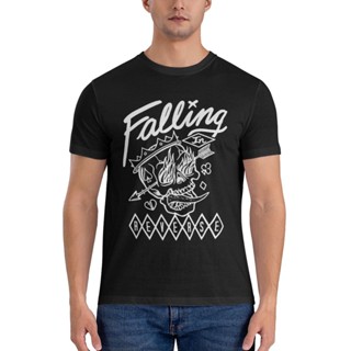 เสื้อยืด ผ้าฝ้าย พิมพ์ลายกราฟฟิคหัวกะโหลก Falling In Reverse Flame