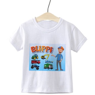 เสื้อยืด พิมพ์ลายการ์ตูนอนิเมะ The BLiPPi Family คุณภาพสูง สําหรับเด็กผู้ชาย และผู้หญิง