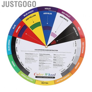 Justgogo Color Mixing Guide  Clear Tattoo Color Wheel 2 Side Rotating Wheel  for Art for Beginner