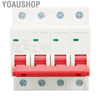 Yoaushop 4P Circuit Breaker 6000A Breaking  Short Circuit Protection Switch DC1000V 25A for Solar System