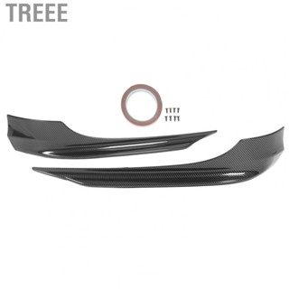 Treee Front Bumper Lip Air Chin Spoiler  Front Bumper Lip Chin Splitter 2PCS Stable Handling Carbon Fibre Pattern Aerodynamic Low Drag  for Vehicle