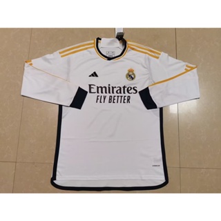 2324 ใหม่ เสื้อเชิ้ตแขนยาว ลายฟุตบอล Real Madrid คุณภาพสูง AAA+