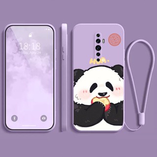 เคส oppo RENO 2F RENO 3 4G oppo A91 RENO 4 4G RENO 5 RENO 6 5G RENO 6Z 5G เคสโทรศัพท์มือถือแบบนิ่ม ลายแพนด้านําโชค ZMF